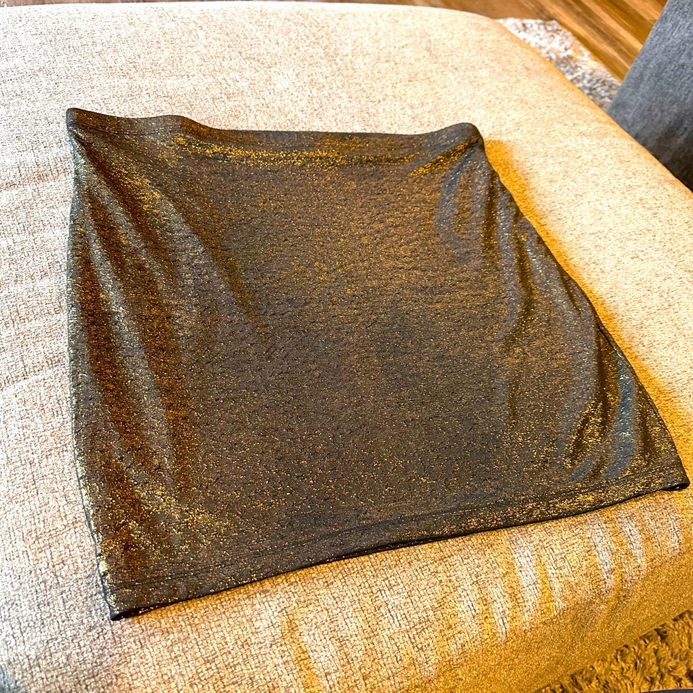 Pencil skirt, black and gold, textured, 2x women’s